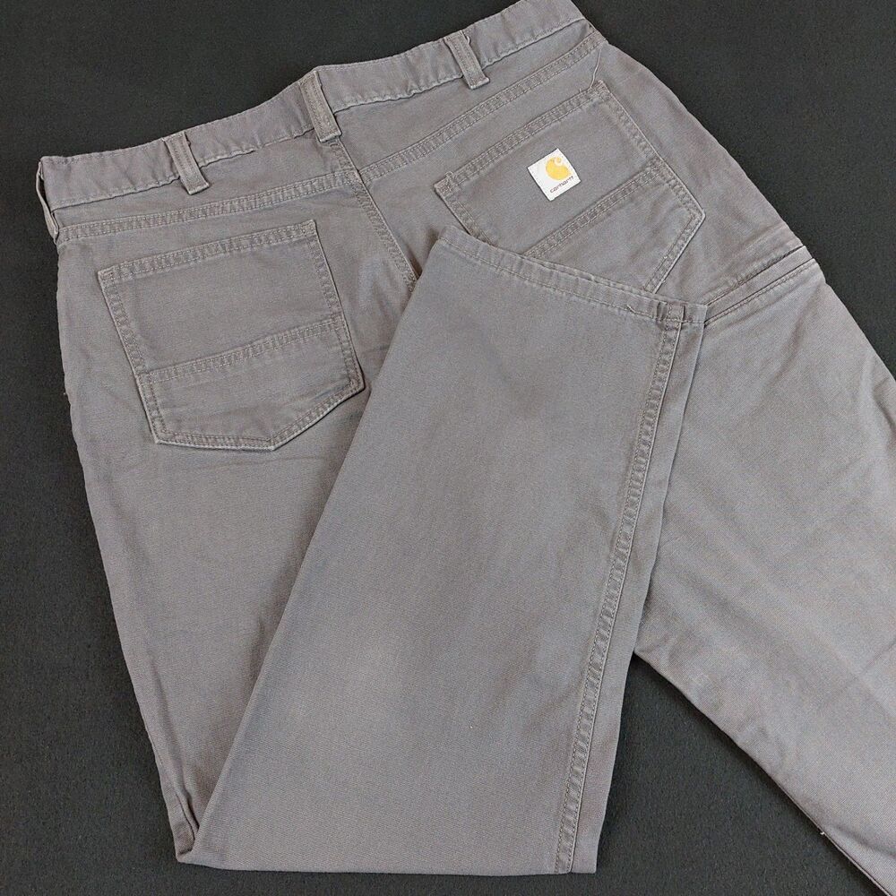 Carhartt Relaxed Fit Rugged Flex Canvas Pant Men's 36x30 (Fit36x29.5) Gray